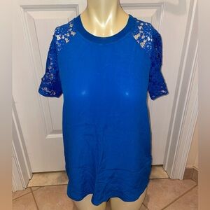 Rebecca Taylor Women’s Short Sleeve Shirt Tank Top Lace Blouse 0 XS